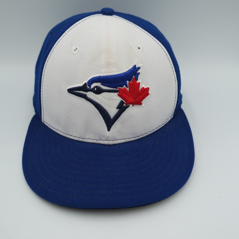 New Era 59FIFTY Toronto Blue Jays Fitted Hat 7 1/8 Blue White MLB Low Profile